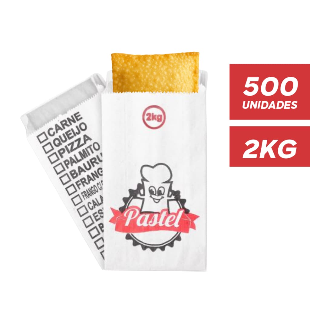 Saco para Pastel Anti Gordura 2kg | 100 ou 500 Unidades | Papel Anti-Oleosidade