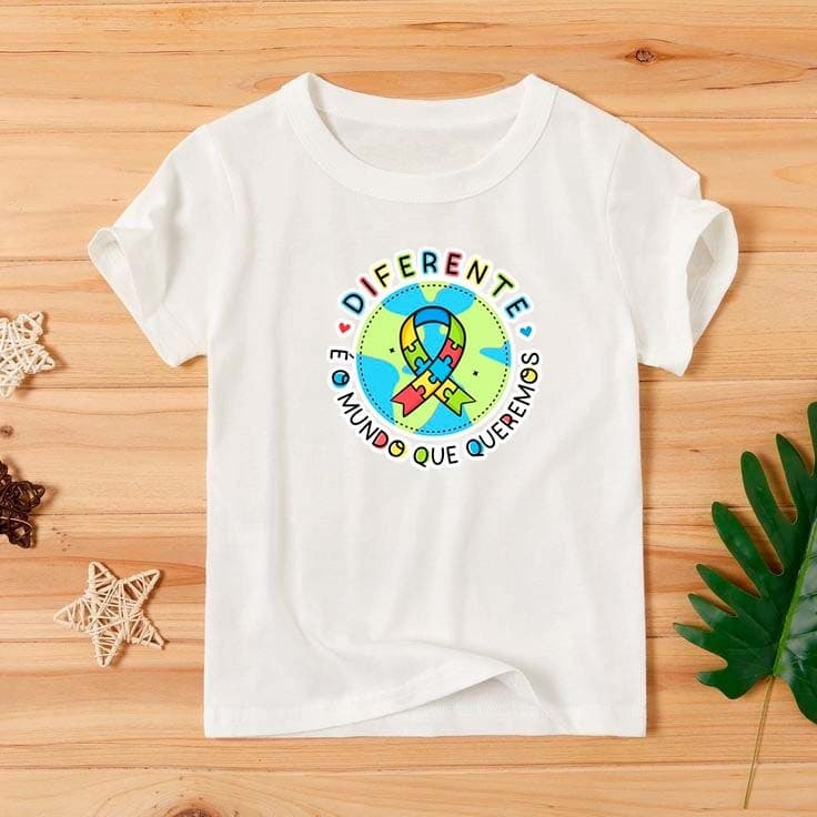 Camiseta Camisa Blusa T-Shirt Estampa Autismo Várias Estampas