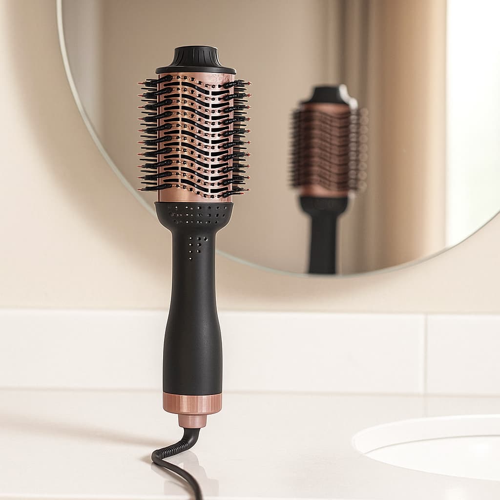 Escova Secadora Profissional Alisadora 1300W Bivolt Seca Modela Iônica Original Anti Frizz Cabelo