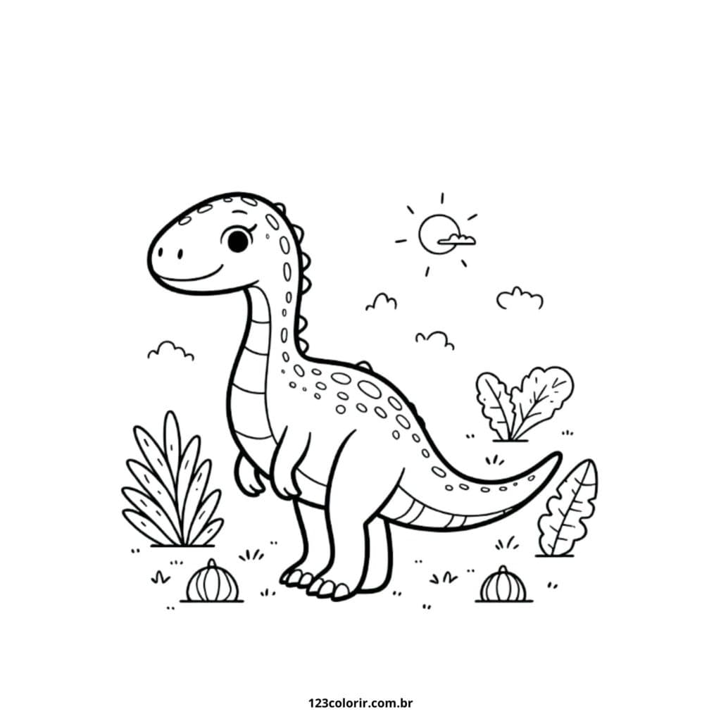 Kit 80 Desenhos Dinossauros para Pintar e Colorir para crianças - A4 Folhas Soltas