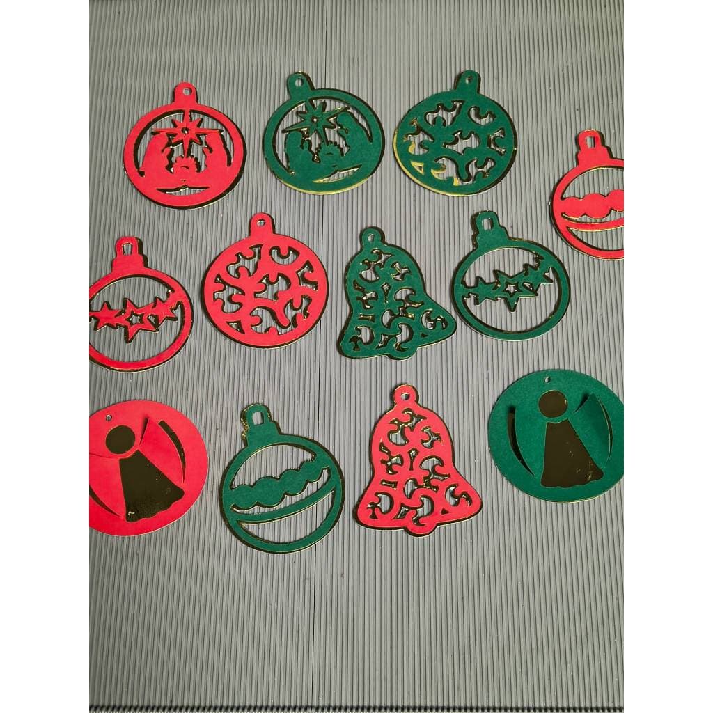 Kit de Enfeites de Natal de papel / Enfeites para árvore de Natal/Tags/apliques de natal