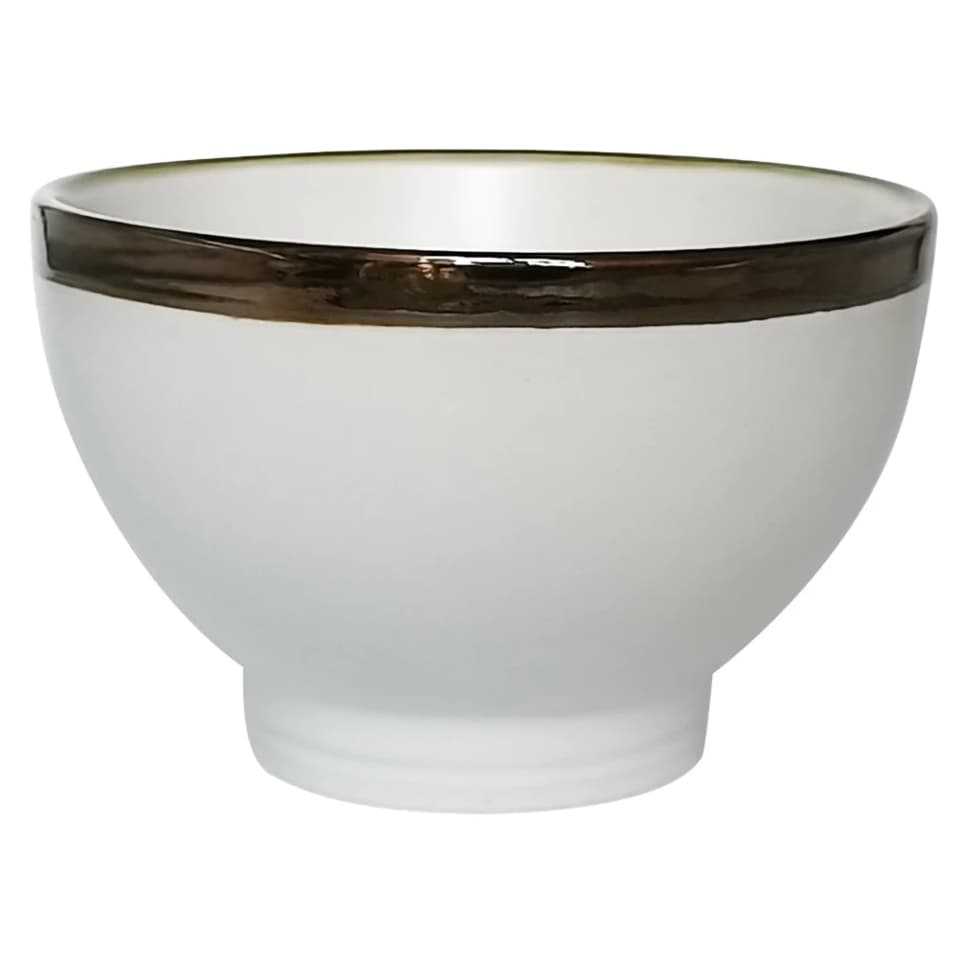Bowl em Porcelana Vernissage Branco com Dourado 580 ml L'Hermitage