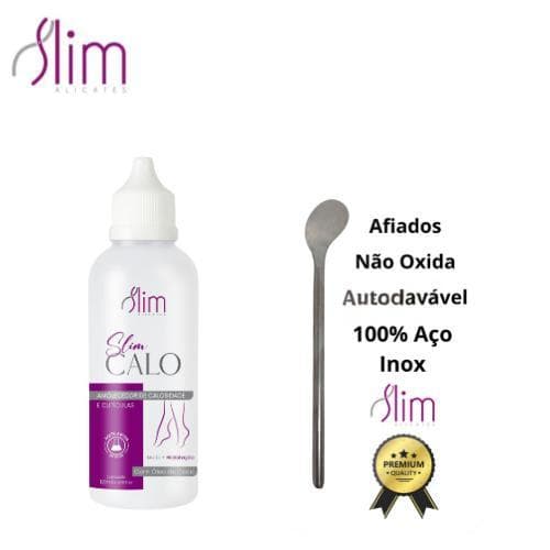 Espátula Slim para Calosidade aço inoxidável + Amolecedor de calos
