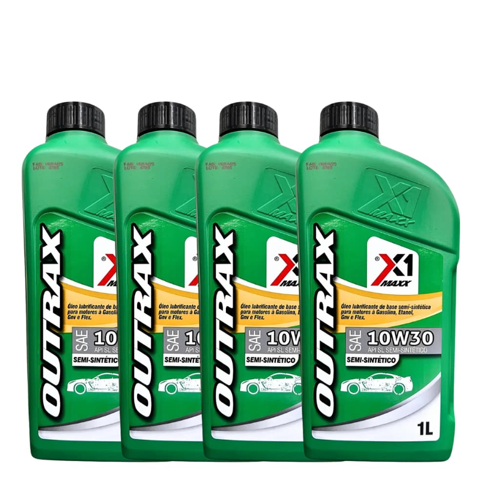 KIT 4 LITROS 10W30 OLEO LUBRIFICANTE SEMISSINTETICO KIT TROCA DE ÓLEO PARA MOTORES HONDA TOYOTA