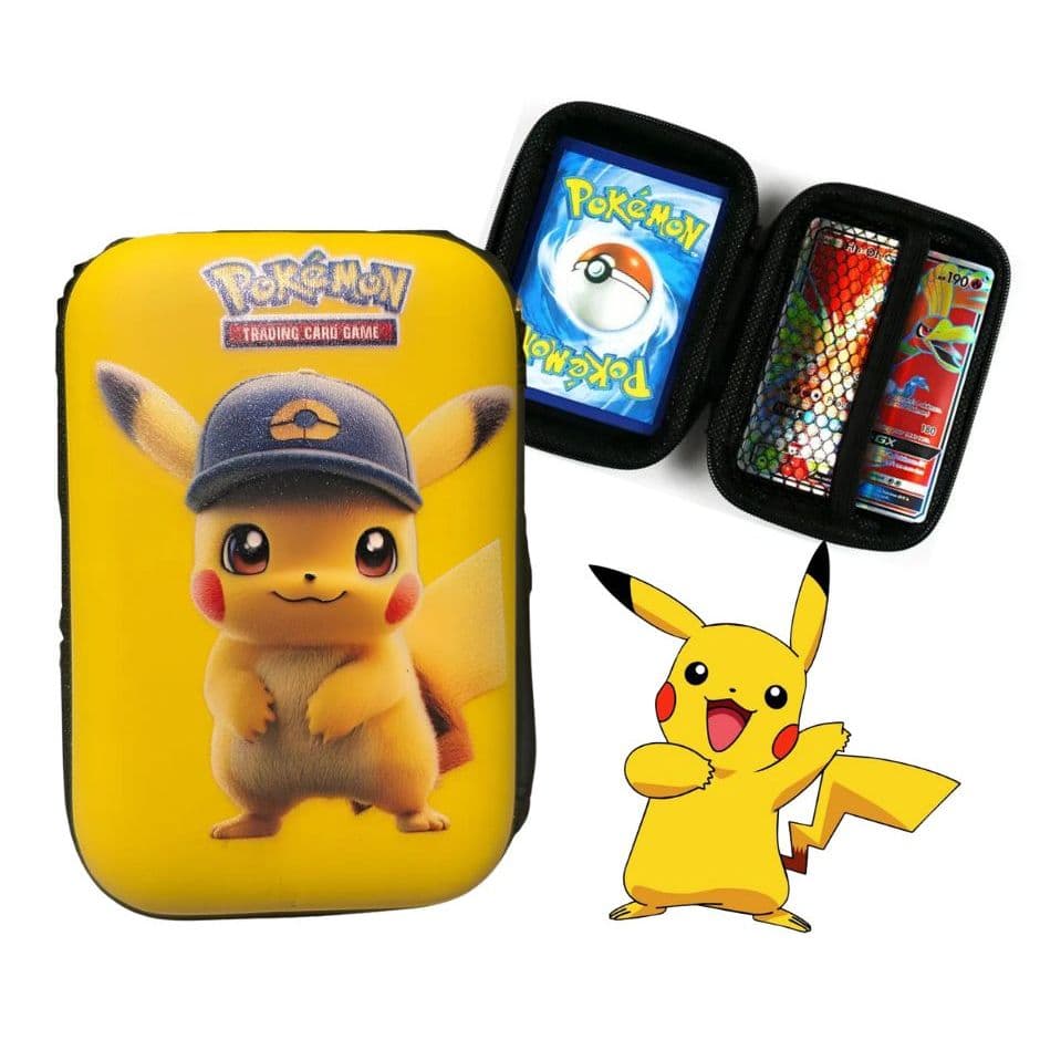 Estojo Porta Cards Pokemon Portátil Com 45 Cartas Inclusas