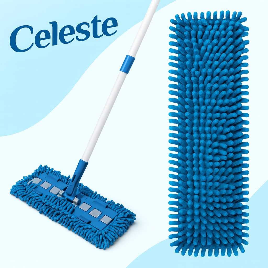 Rodo  Em Microfibra Mop Rodo de Limpeza Esfregão Mop Chenille Vassoura E Pano 3 Em  1 Limpeza Eficiente Cabo Extensor