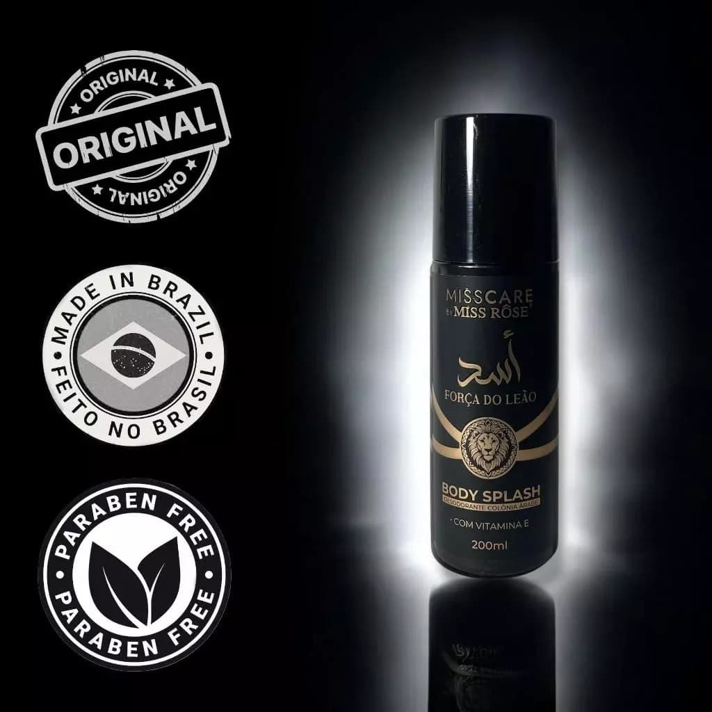Body Splash Masculino Força do Leão • Perfume Árabe Inspirado Asad • 200ml