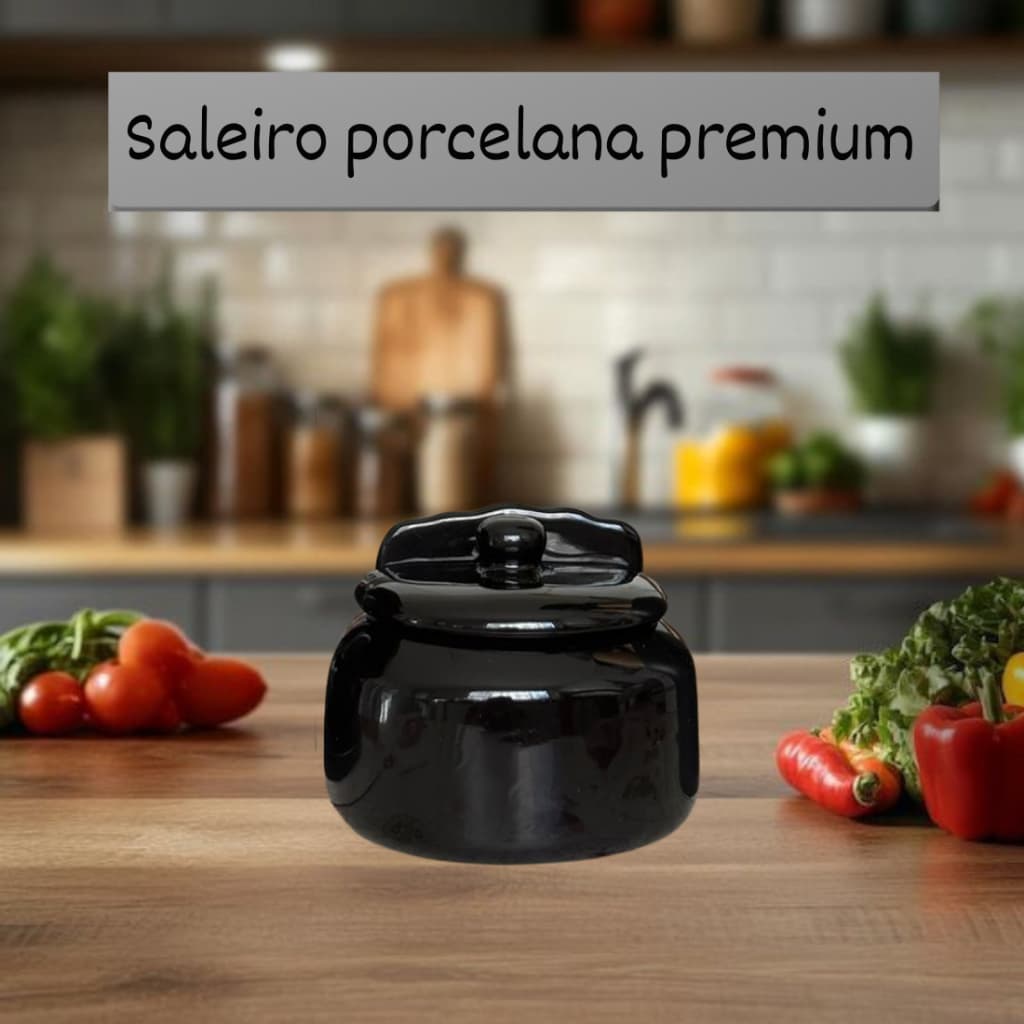 Saleiro porcelana premium de parede para cozinha gourmet