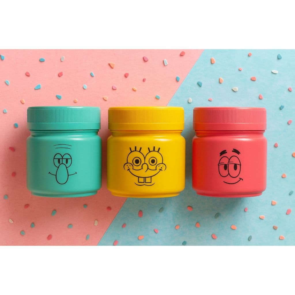 Envio Rápido-Kit Peças Jogo Plástico/ Porta Mantimentos e Organizadores de cozinha bob esponja