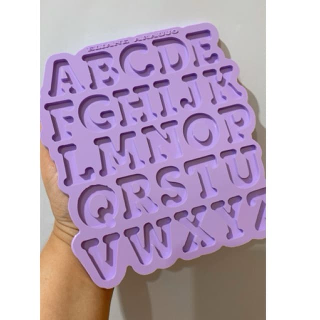 Molde de Silicone Alfabeto 3 cm  completo sem ser invertido