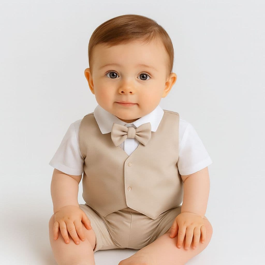 Conjunto Batizado Menino Samuel 4 Peças Conjunto Social Festas E Batizados  Para Bebê Menino
