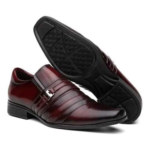 Sapato Social Masculino Elegante Calço Pratico Ajuste Em Metal Forro Confortavel