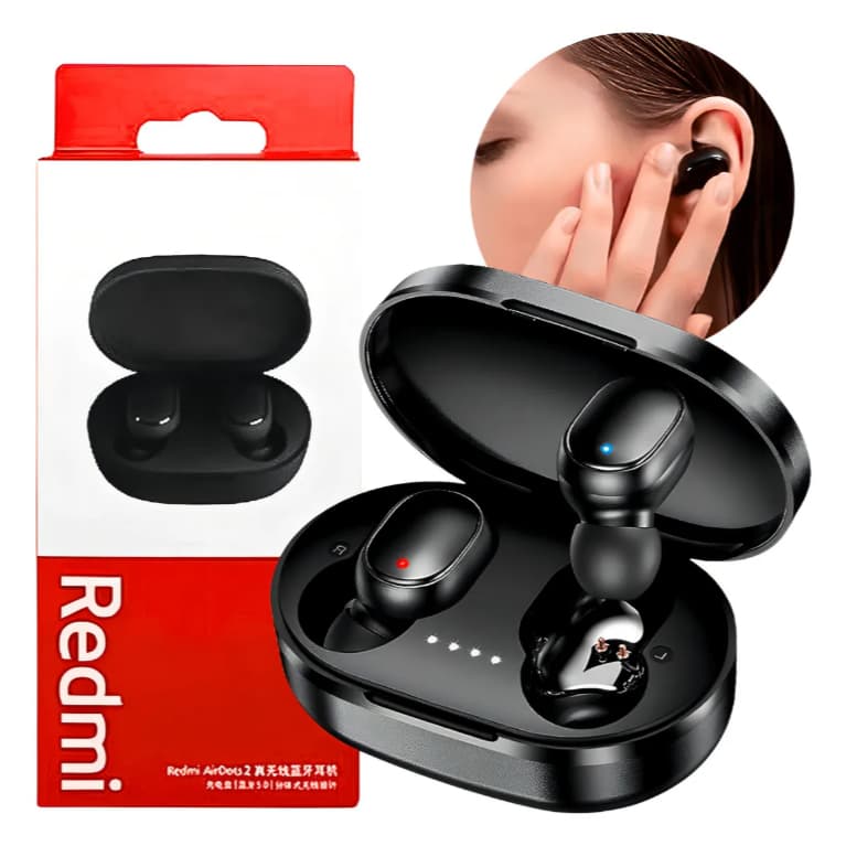 Fone Bluetooth Sem Fio Redmi Airdots | Som Potente + Estojo de Carga
