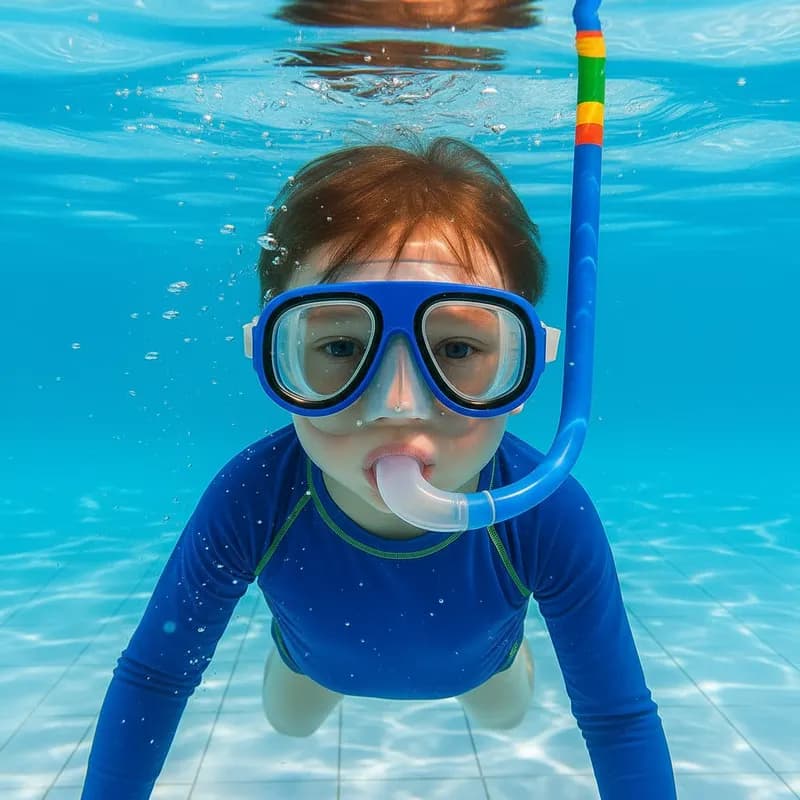 Kit Mergulho Infantil Snorkel + Máscara de Silicone Ajustável 3 a 12 anos Verão Piscina e Praia