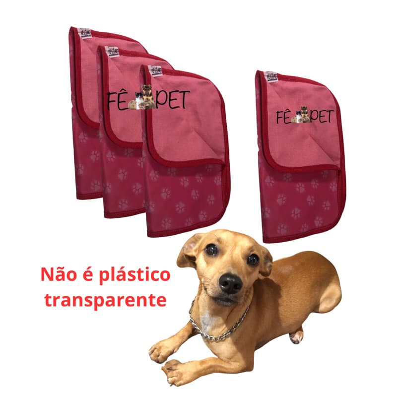 kit 4 Tapete Higiênico Lavável Fê Pet cães 40x50 FRBVariada