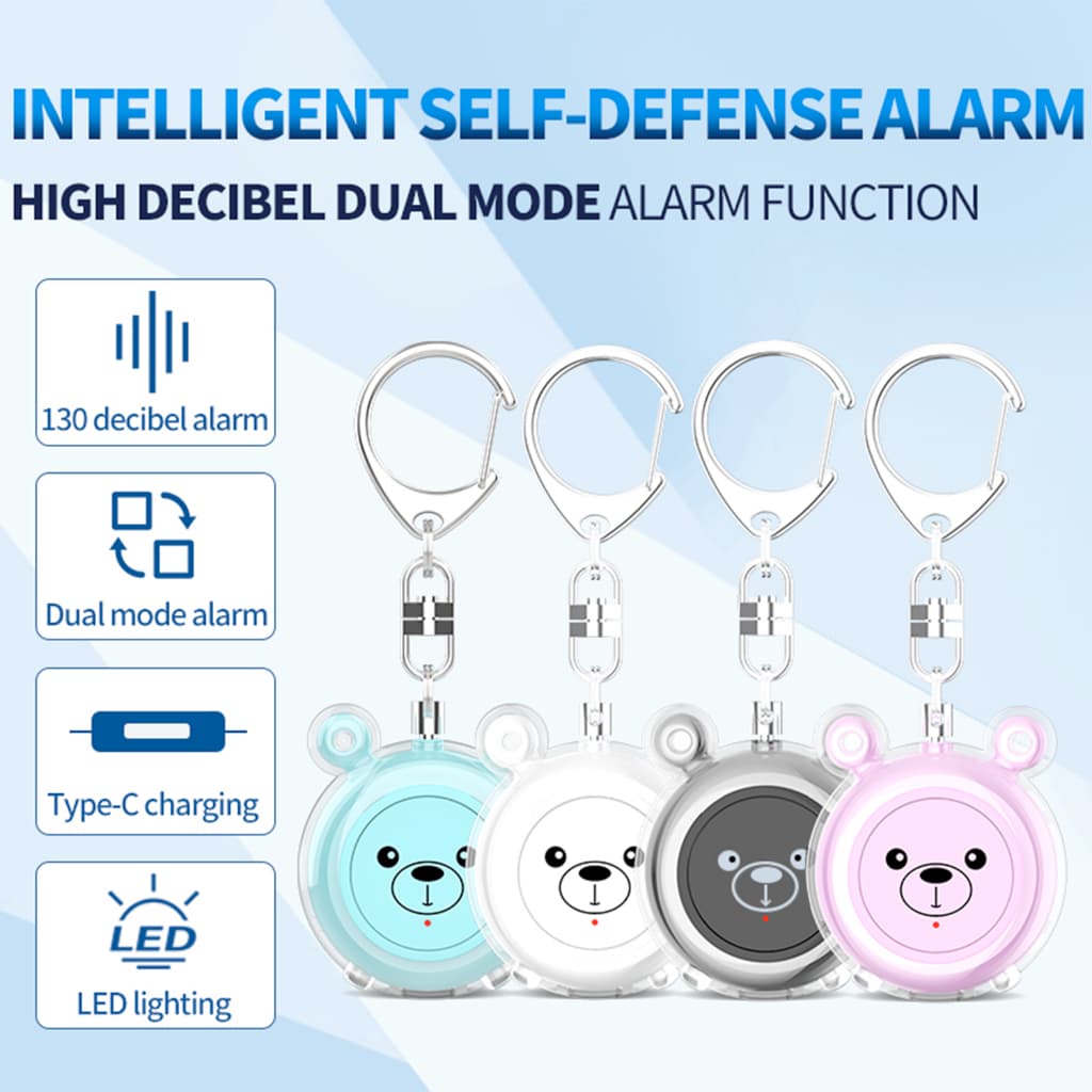 Mini Sensor Inteligente De Alarme De Arma De Autodefesa , Segurança Pessoal Anti-Lobo Para Mulheres E Crianças