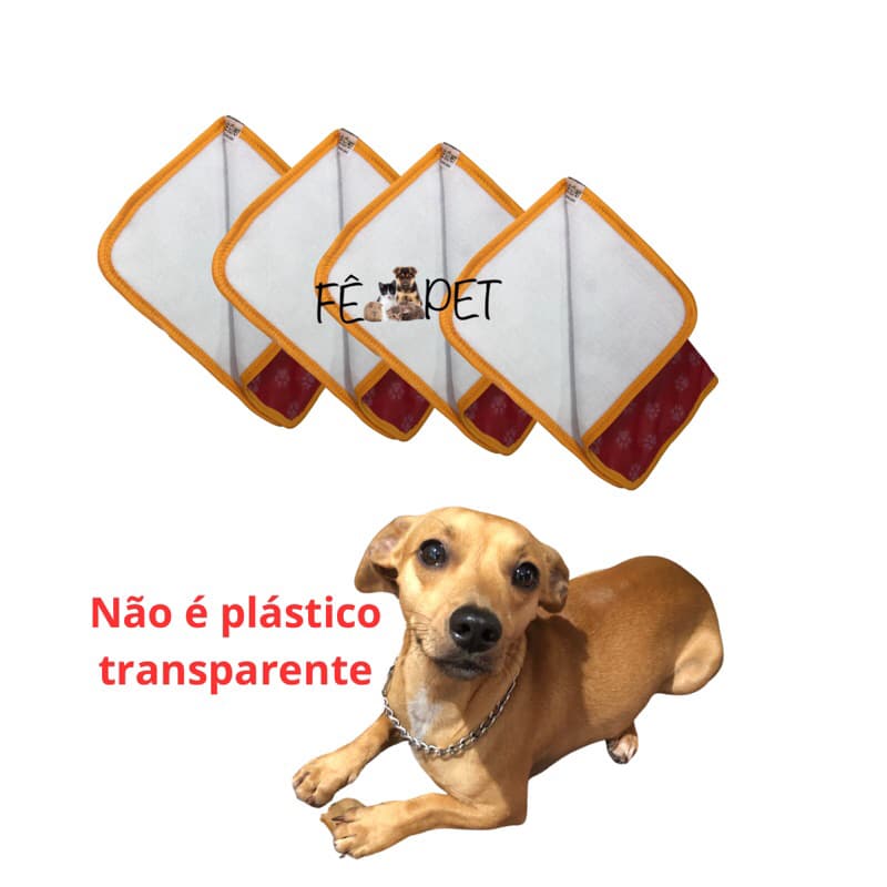 kit 4 Tapete Antivazamento Lavável Higiênico cães- Fê Pet
