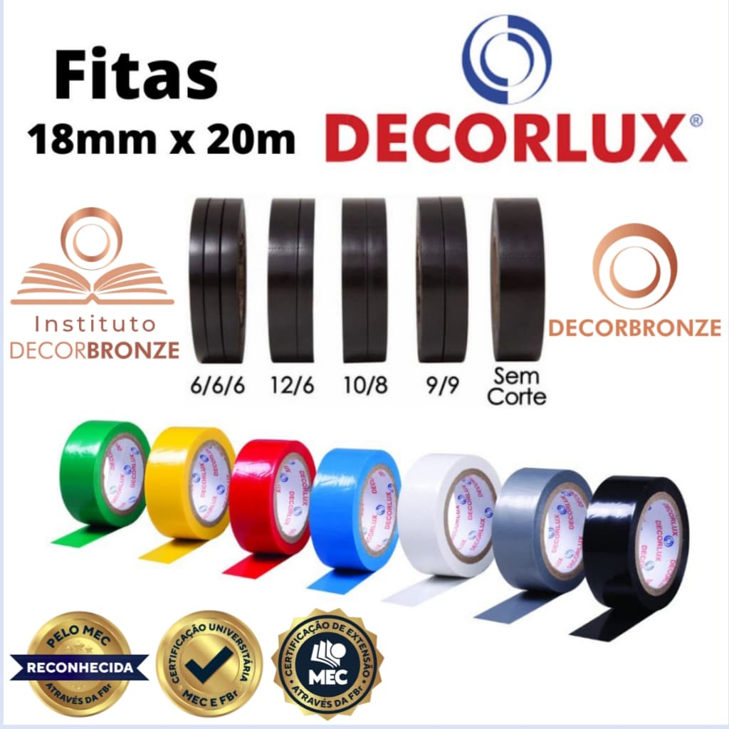 Fita Bronzeamento Decorbroze Variadas Cores Inteira e Cortada Resistente 70°