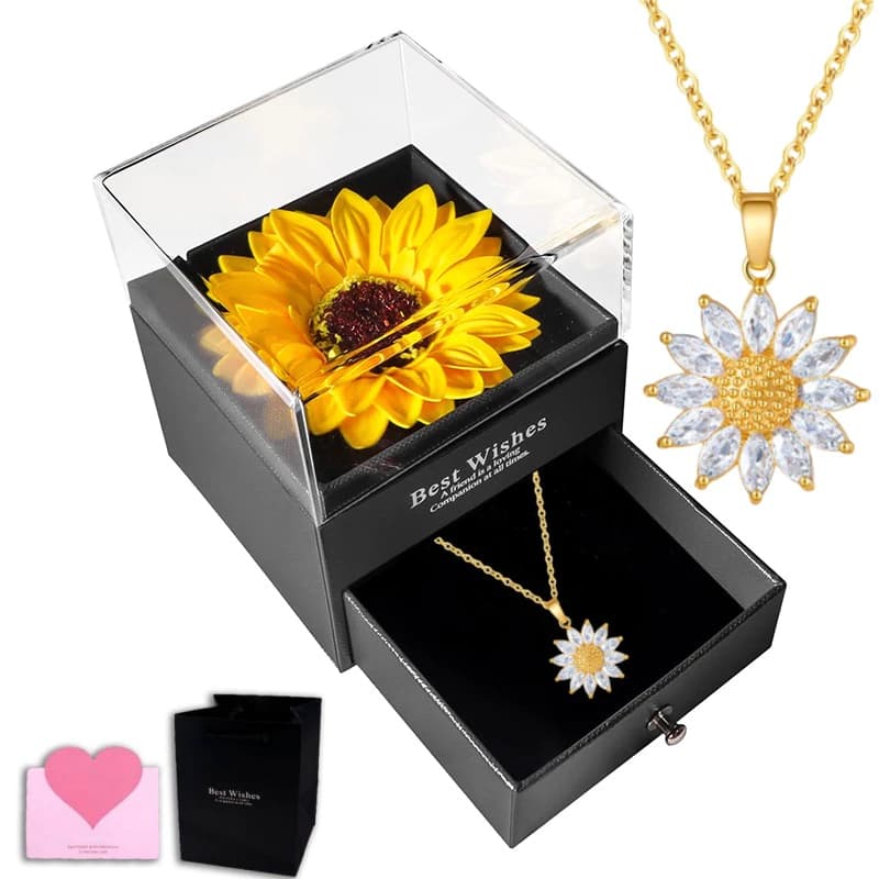 Colar de flor de girassol Colar de flor de girassol