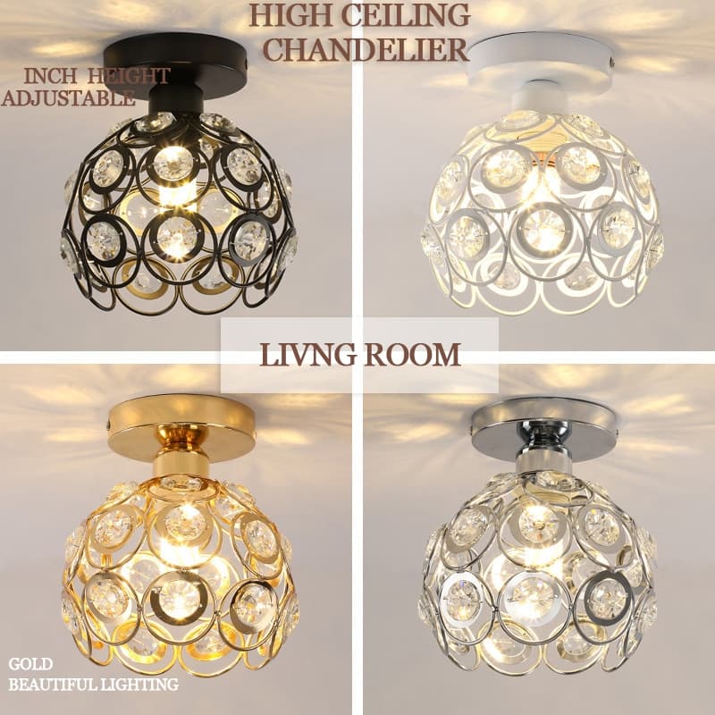 American simple crystal chandelier creative personality home lighting bedroom living room dining room