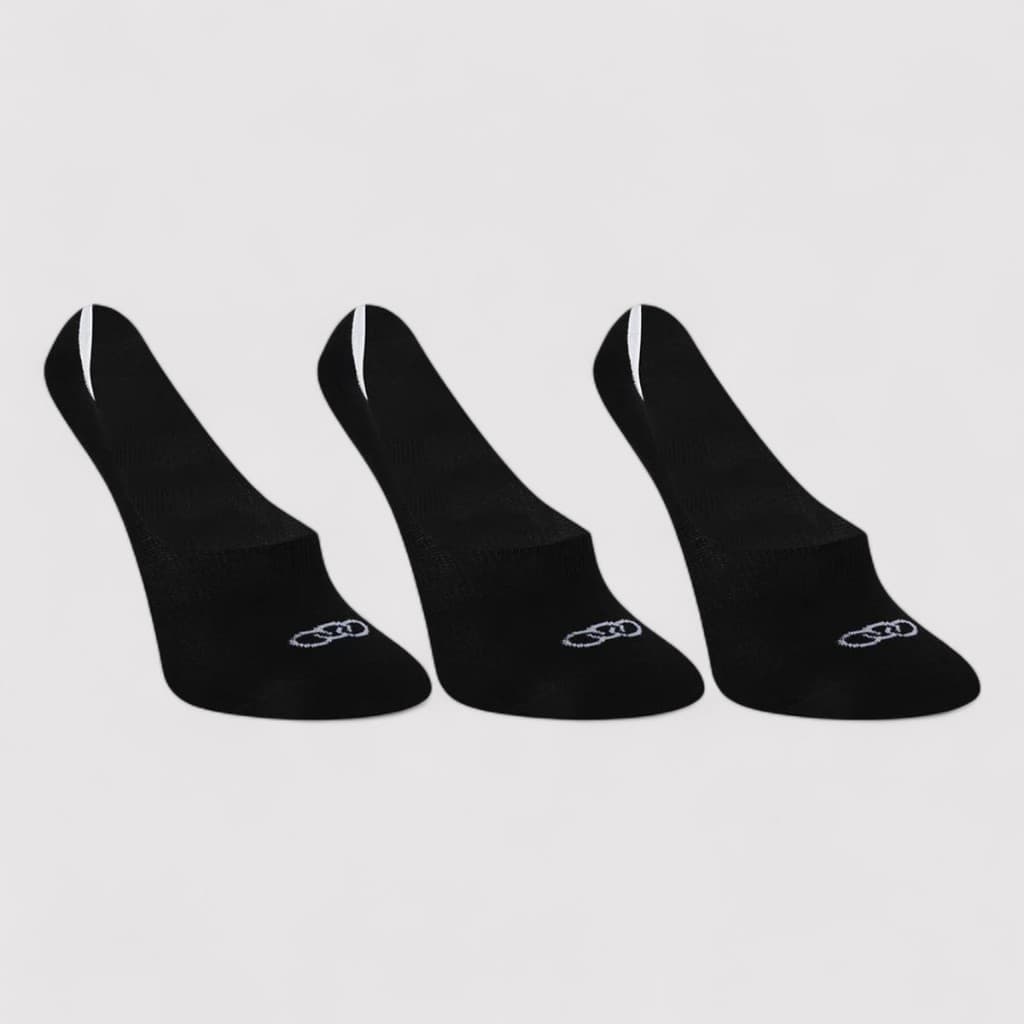 Kit Meia Olympikus Cano Invisível Ultra c/ 3 Pares Feminina - Preto