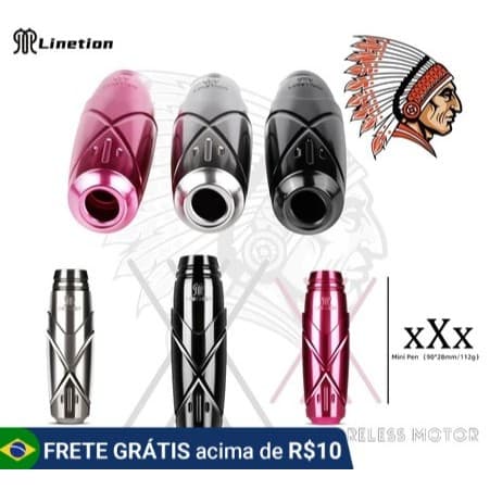 Maquina Tatuagem Pen XLine 11000RPM Cartucho Universal