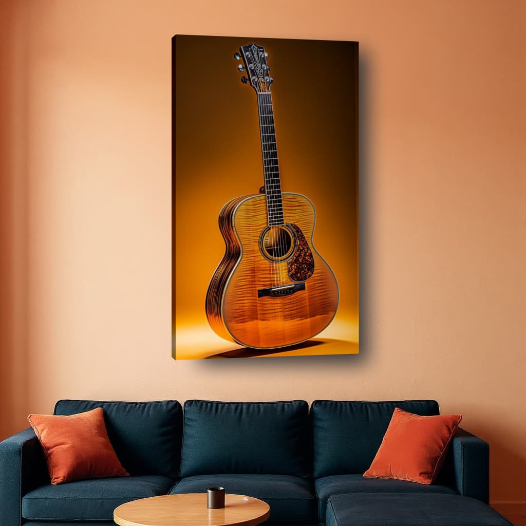 Quadro Decorativo Violão Acústico Música Luxo Sala
