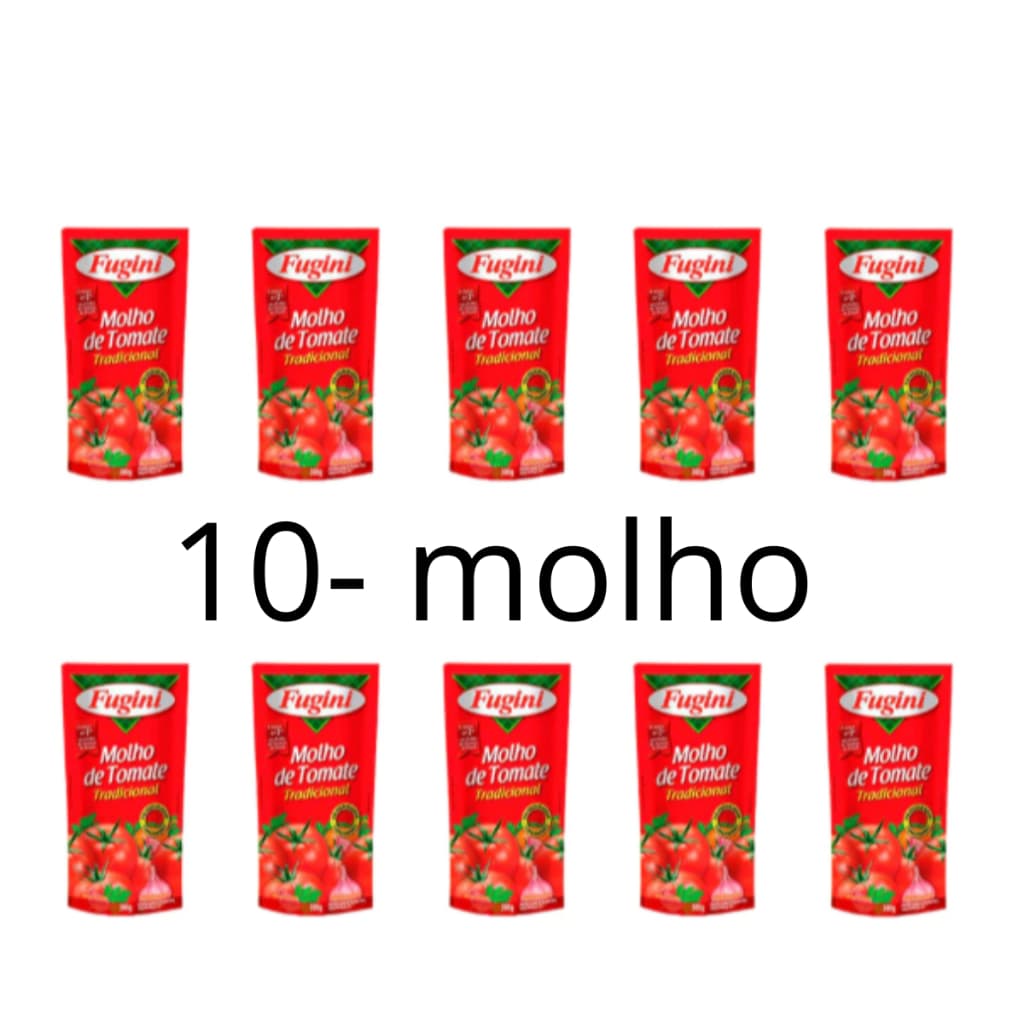 Molho de Tomate Fugini 300g - Kit com 10 unidades