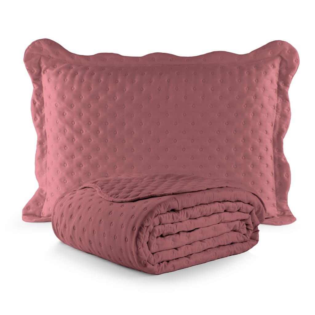 KIT COBRE LEITO COLCHA SOLTEIRO / VIÚVA 02 PEÇAS MATELADO - 200 FIOS MICROPERCAL TOQUE MACIO
