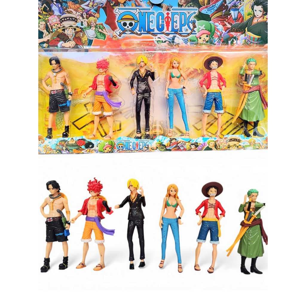 Kit Bonecos Anime Articulados 16cm Luf em Pvc.