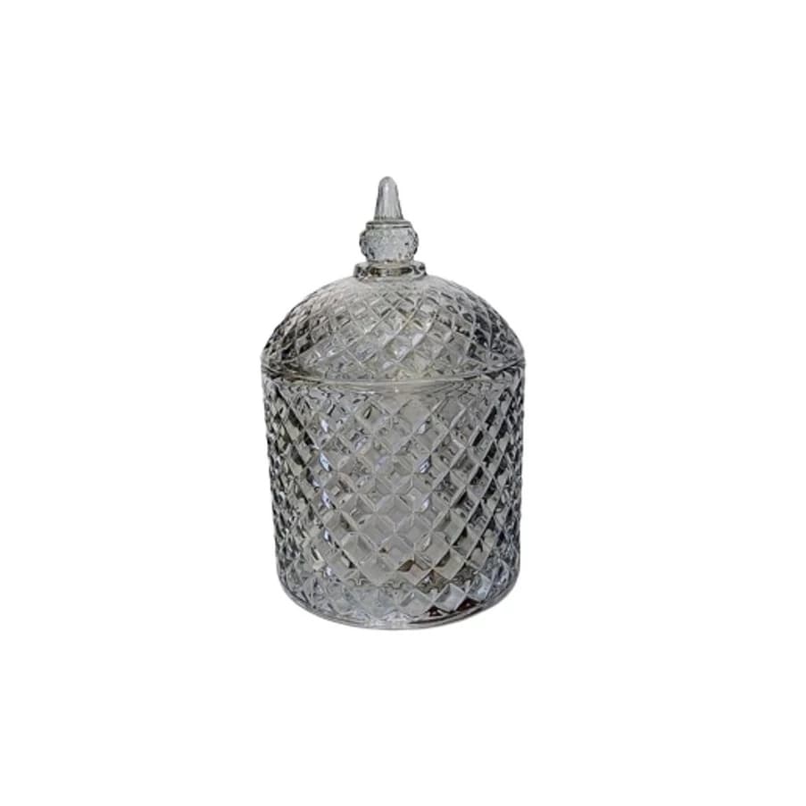 Bomboniere Potiche Decorativo Vidro 14cm Com Tampa CORES SORTIDAS