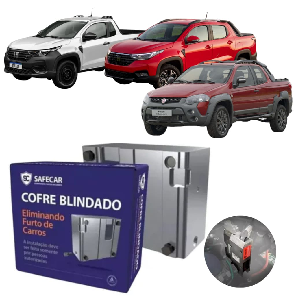 Cofre Antifurto Automotivo para Modulo de Injeção Fiat Strada Safecar (Todas as versões)
