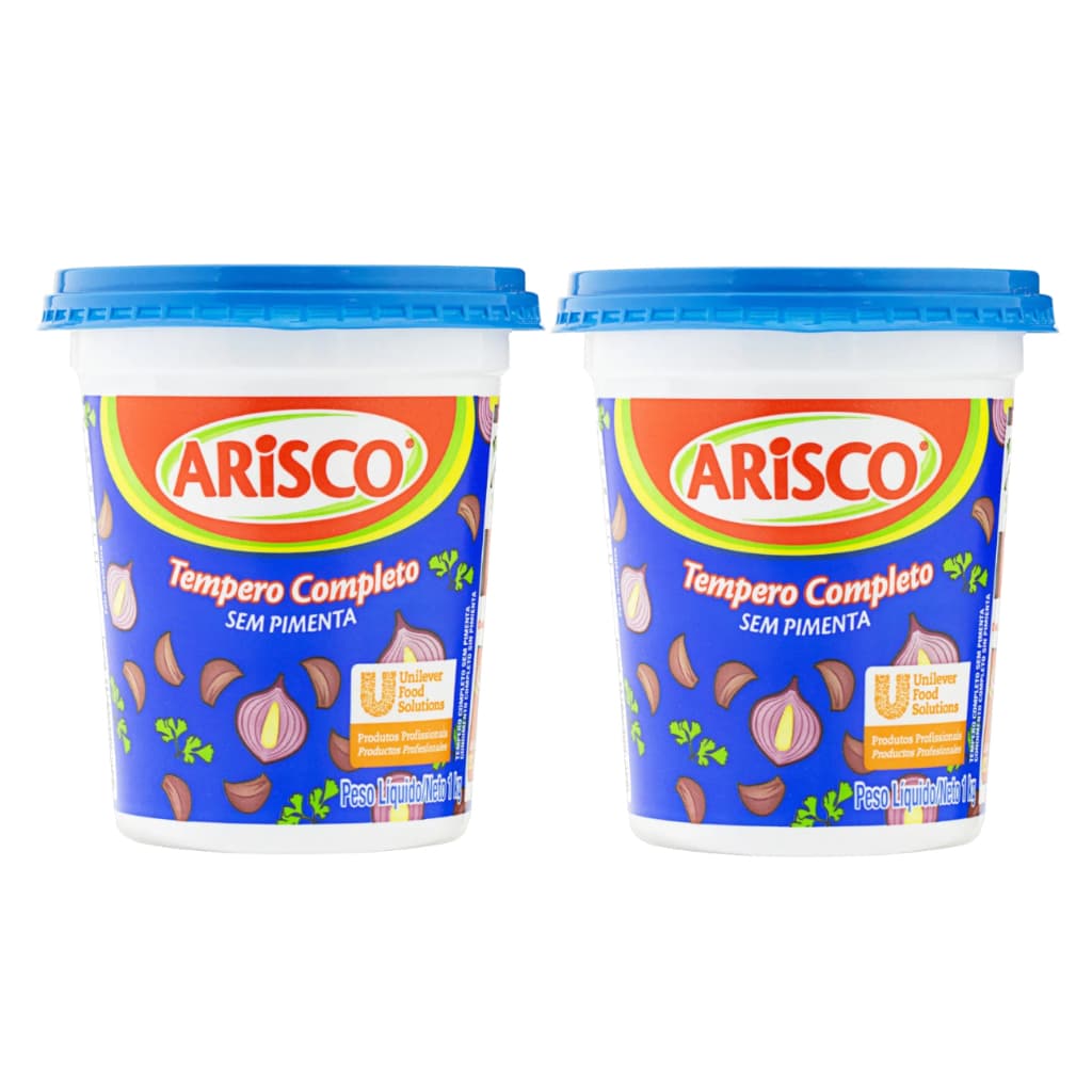 Tempero Pó Completo Sem Pimenta Arisco Pote 1kg - Kit C/ 2 Unidades
