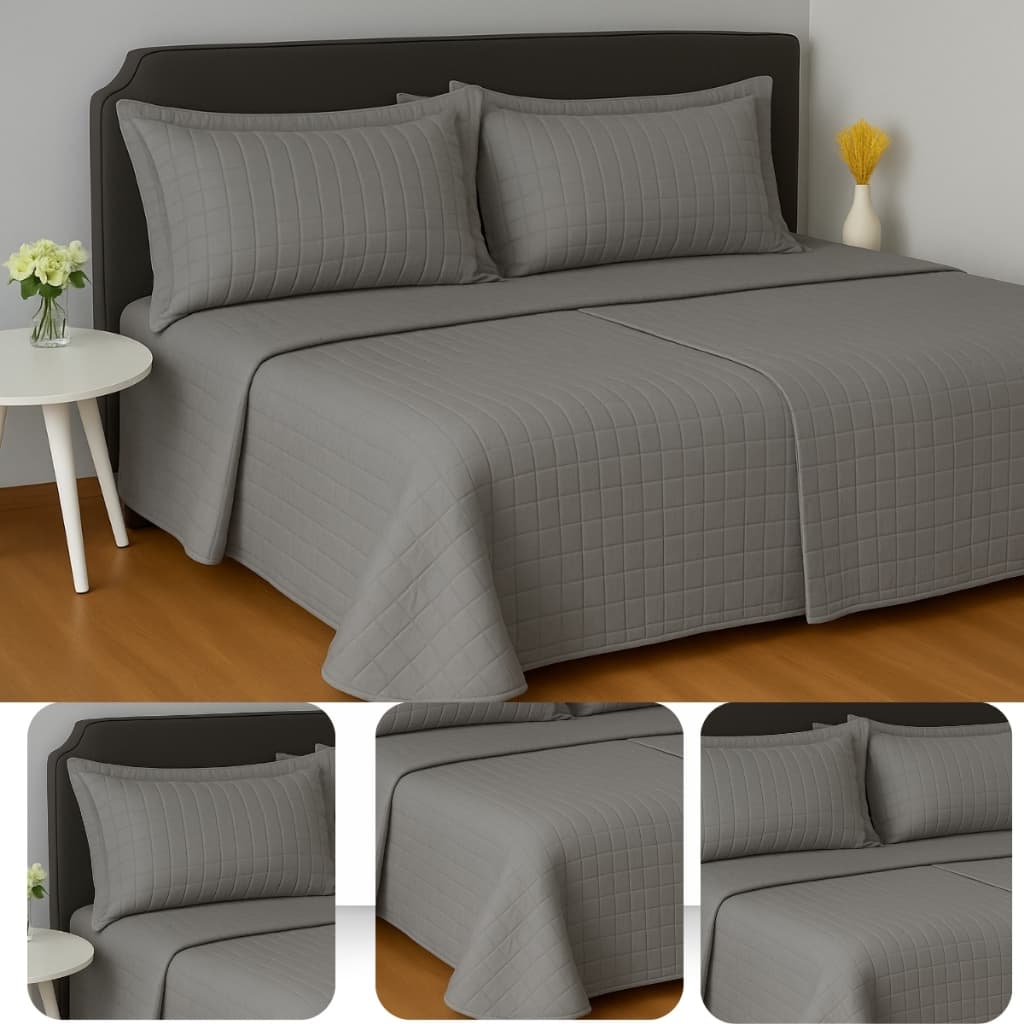 Kit Cobre Leito King Size/Queen/Casal/Solteiro Matelado 400 Fios 3 Peças Extra Macio