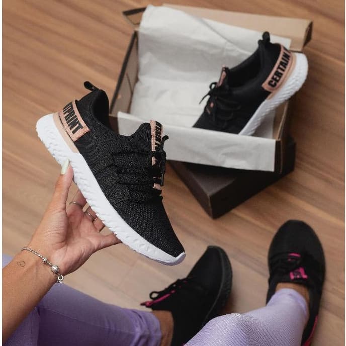 Tênis Feminino e Masculino leve e confortável na promoção esportivo e casual lançamento Certa Pegada