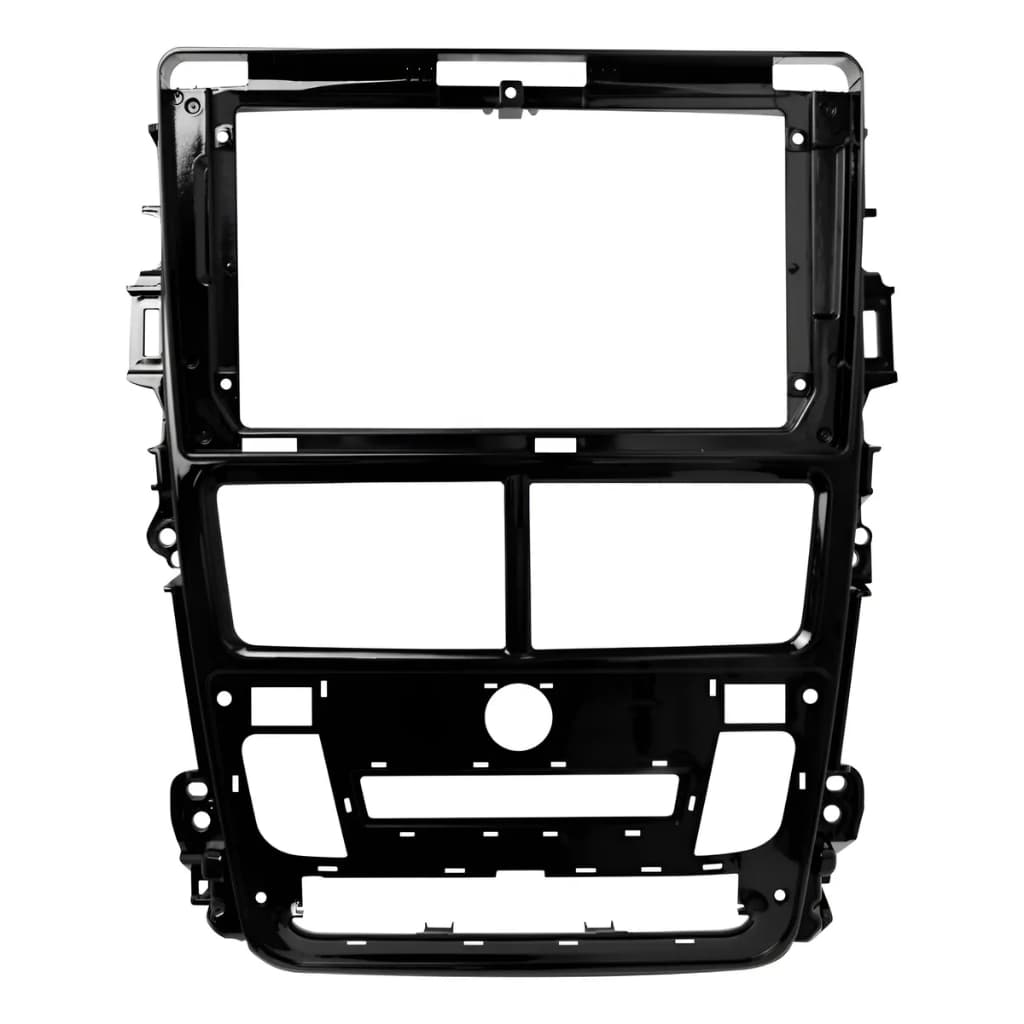 Moldura Painel 9 Polegadas Toyota Yaris Ar Digital Black Piano Preto
