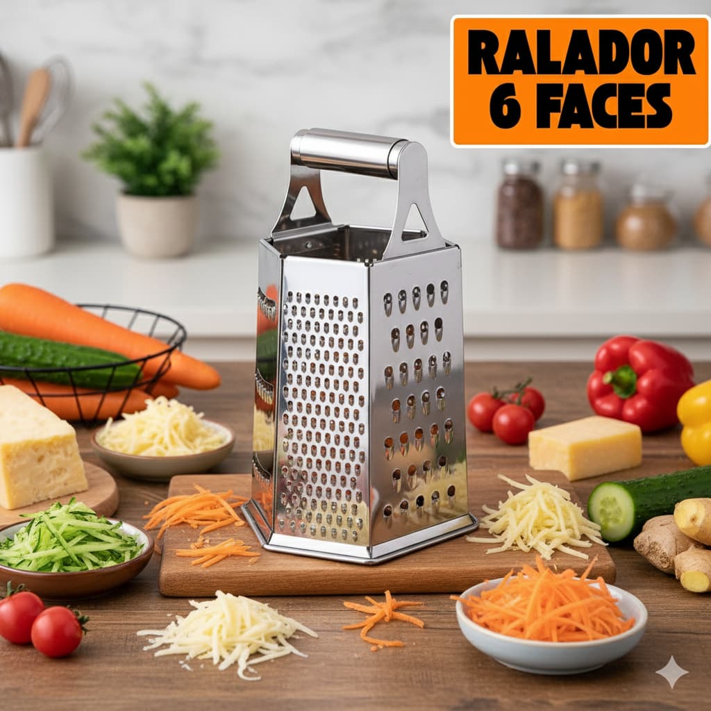 Ralador De Queijo E Legumes Inox 6 Faces Multi Ralador Manual Para Cozinha Batata Cenoura Chocolate