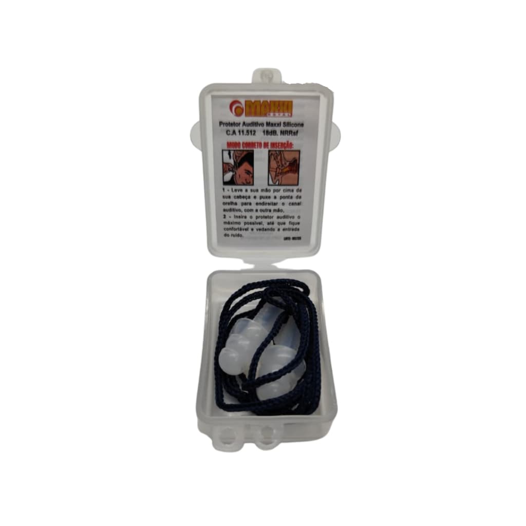 Protetor Auricular Plug Silicone 18 Db Ca 11512 Maxxi Royal