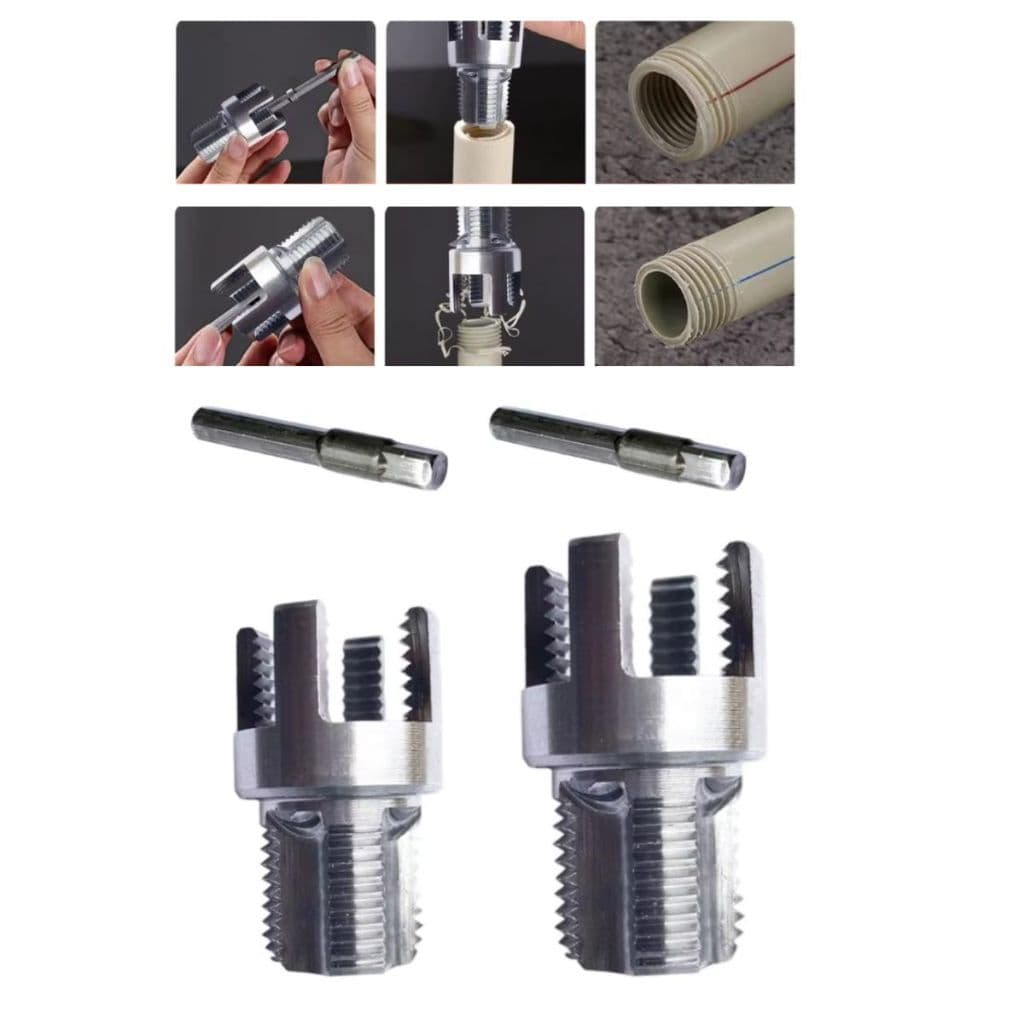 Kit 2 Abridor De Rosca Macho Fêmea P/ Cano De Agua Pvc 1/2 E 3/4