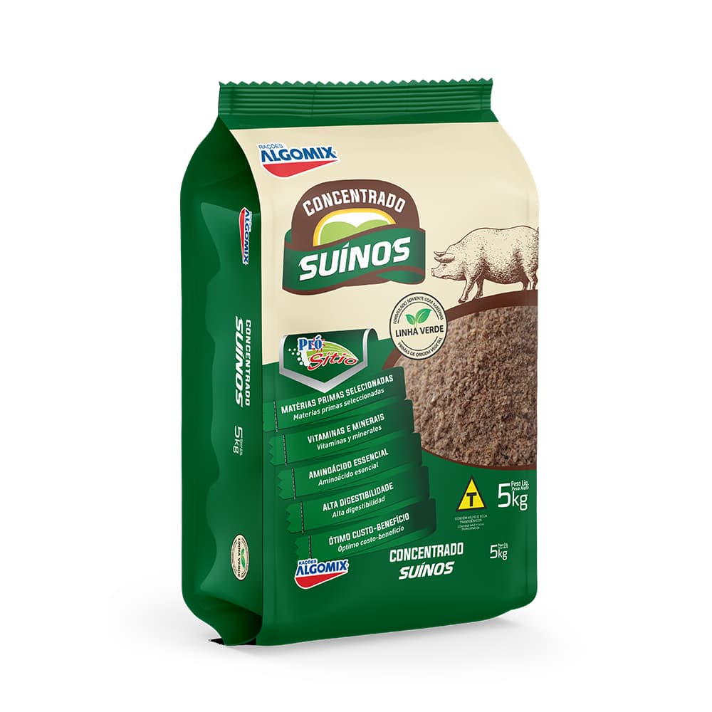 Ração porco suinos concentrado 5 kg