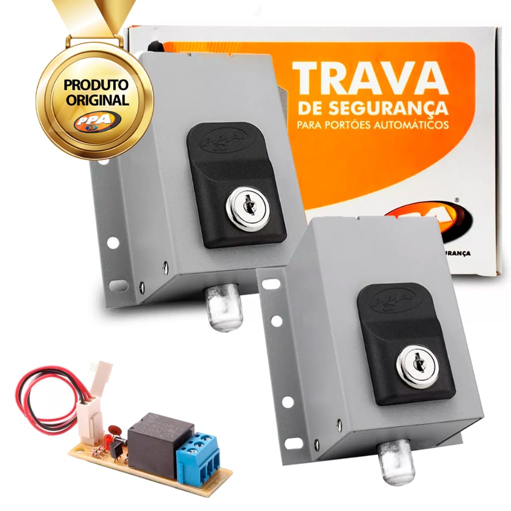 Kit 2 Travas Eletromag Dog Streel Custom Ppa C/ Módulo Relé