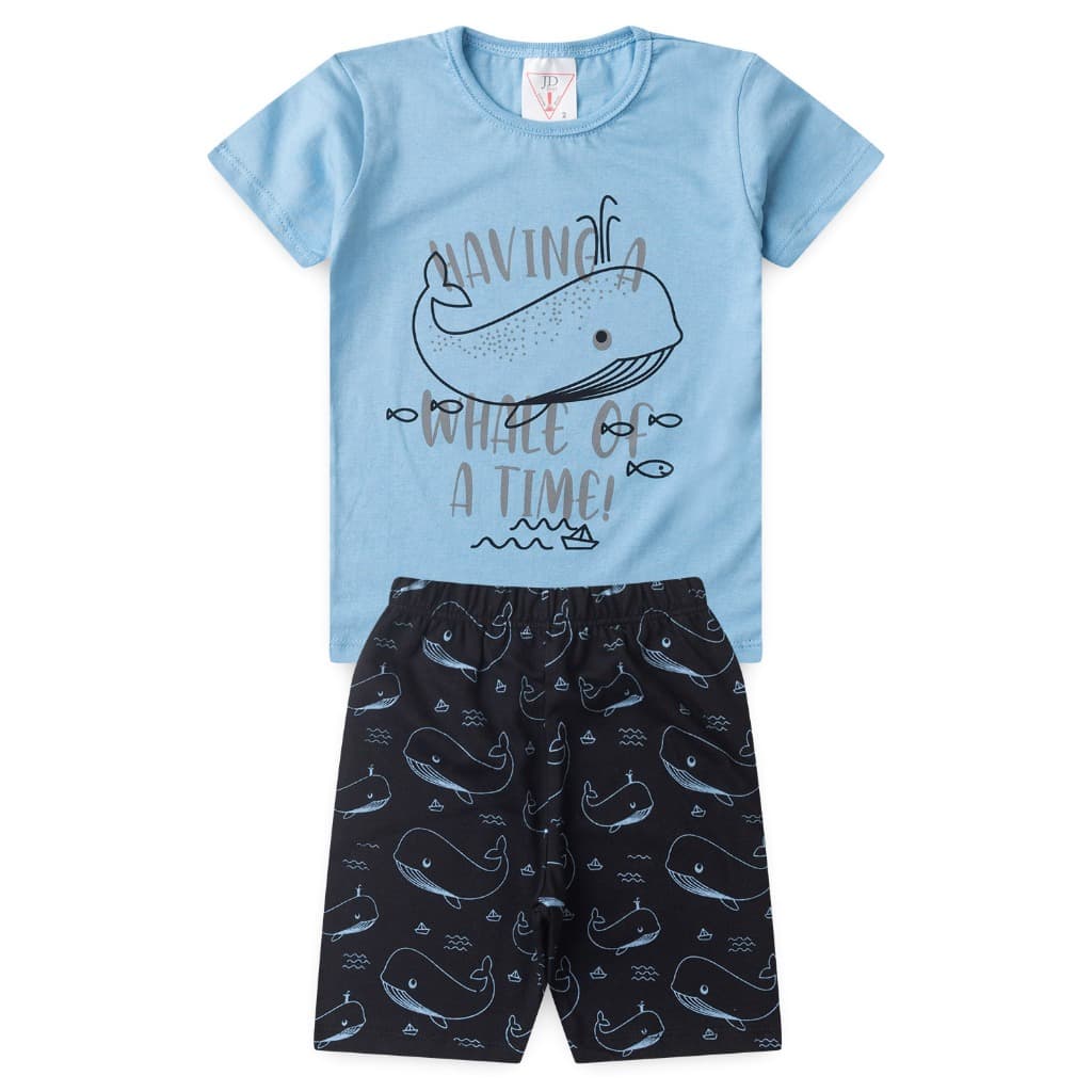 Conjunto Malha Baleias - JD Kids - 3882