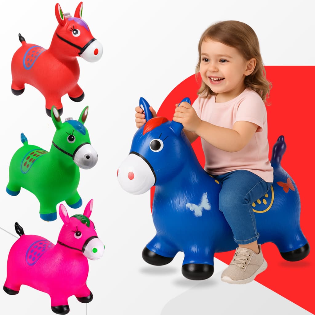 Cavalinho Upa Upa inflavel Pocoto Brinquedo Para Crianças Pula Pula Musica Infantil Com Musica e Led