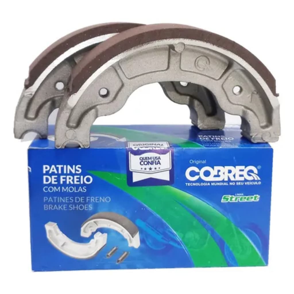 Patim Freio STD Titan 125/150/160 Tras Pcx 150 /Cbx 250 /Cb 300 Diant/Tras /BIZ 100 125 Diant Cobreq