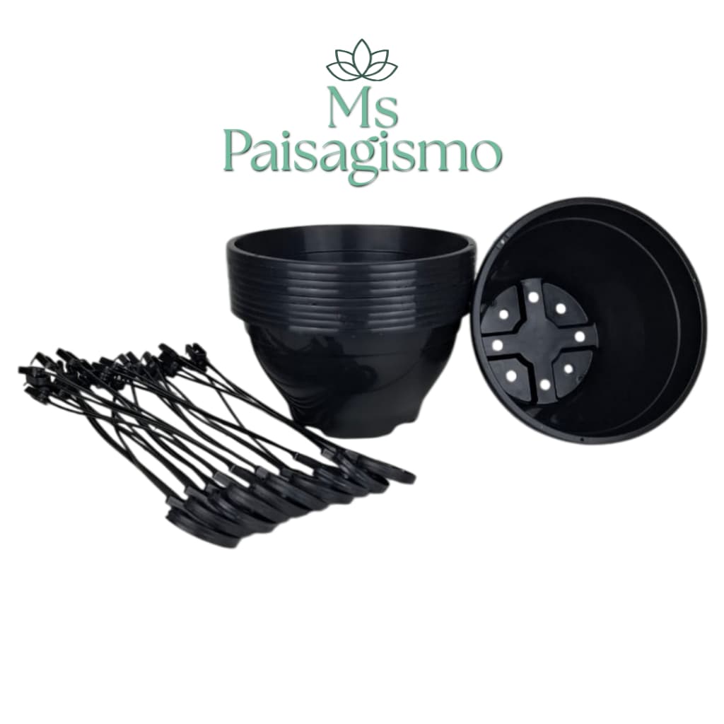 10 vaso cuia 18 Com 10 alças preta