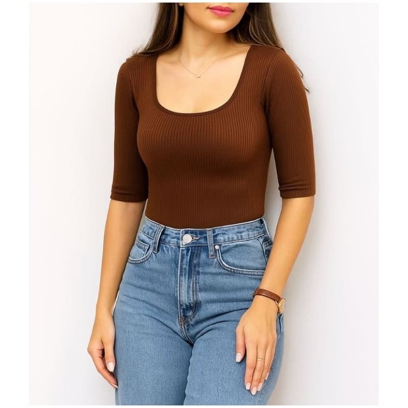 Kit 3 croped blusa feminina canelado anaruga