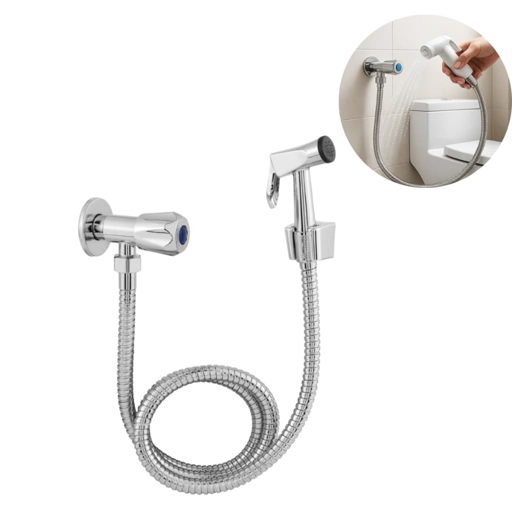 Ducha Higiênica Completa de Metal Para Banheiro