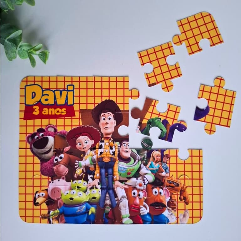 Kit 10/20/30/40 Quebra Cabeça Lembrancinha Personalizada Toy Story
