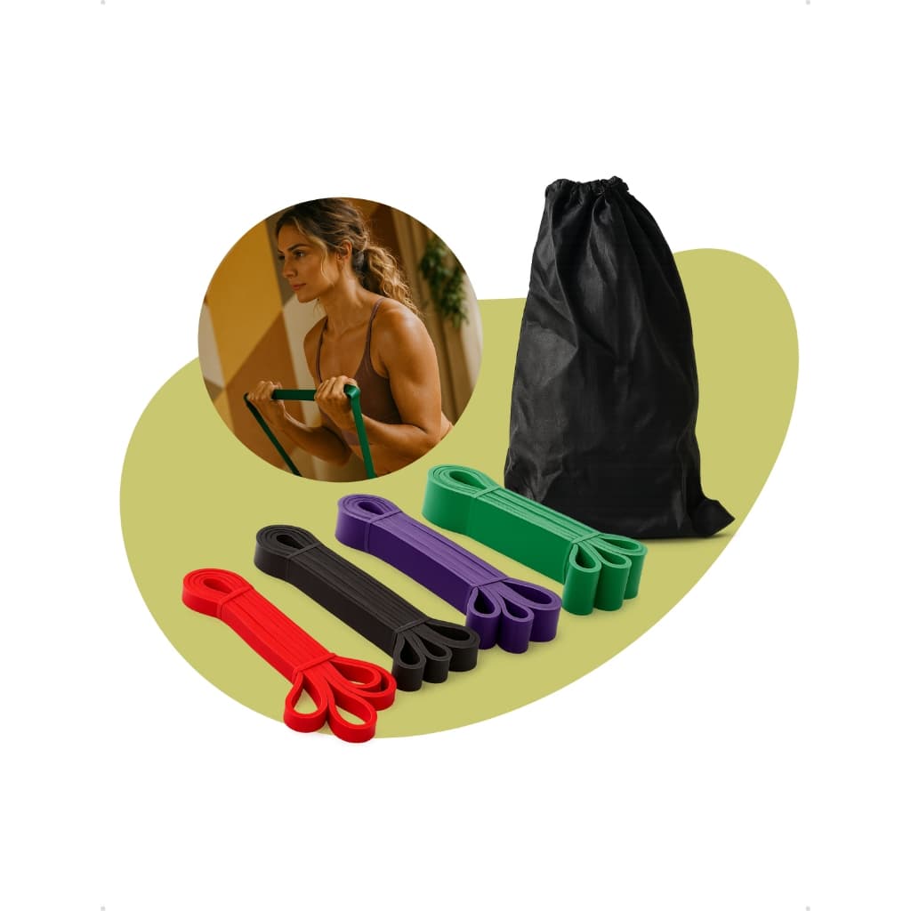 Superband Faixas Elásticas Extensor 4 Intensidades Treino Funcional Academia Exercícios Casa Ar Livre Pilates Músculos