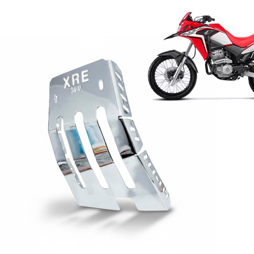 Protetor De Cárter Honda Xre 300 160 Todos Peito De Pombo Cromado